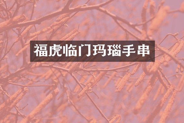 福虎临门玛瑙手串