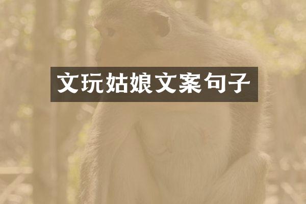 文玩姑娘文案句子