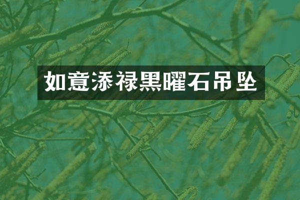 如意添禄黑曜石吊坠