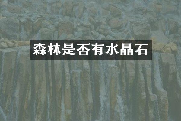 森林是否有水晶石