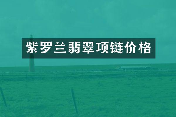紫罗兰翡翠项链价格