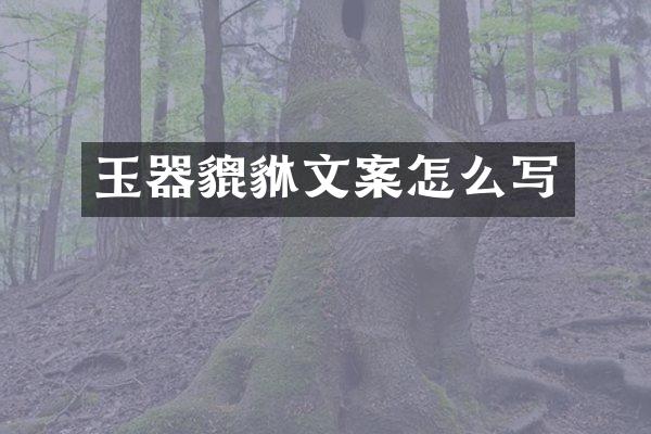 玉器貔貅文案怎么写