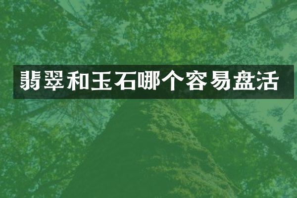 翡翠和玉石哪个容易盘活