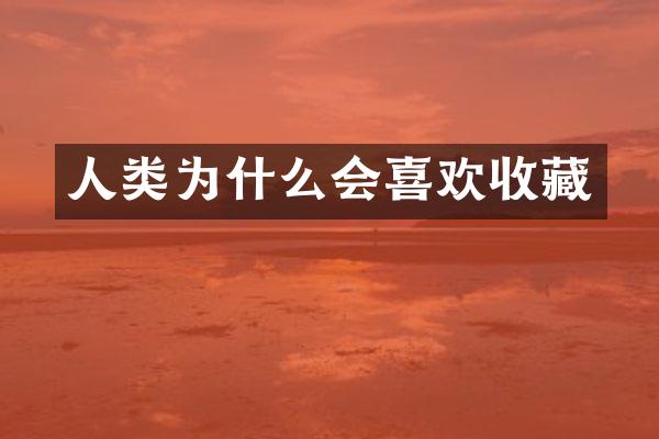 人类为什么会喜欢收藏