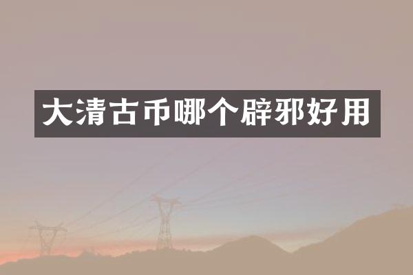 大清古币哪个好用