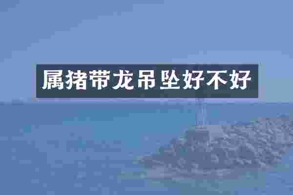 属猪带龙吊坠好不好