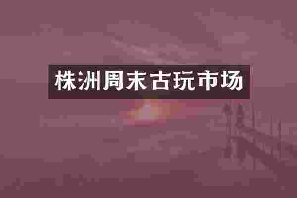 株洲周末古玩市场