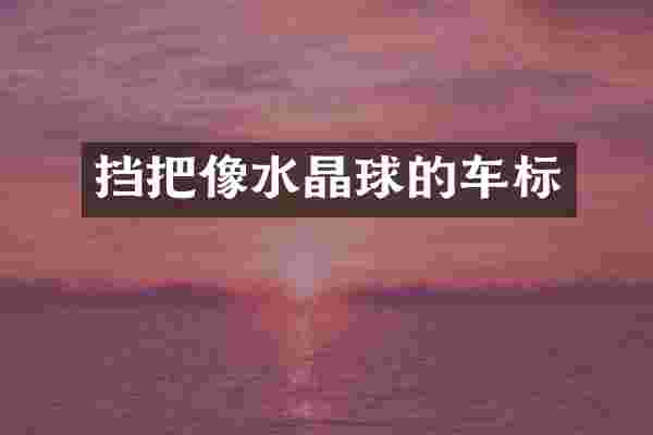 挡把像水晶球的车标