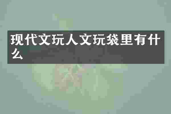 现代文玩人文玩袋里有什么