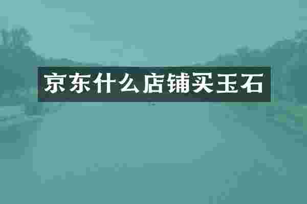 京东什么店铺买玉石