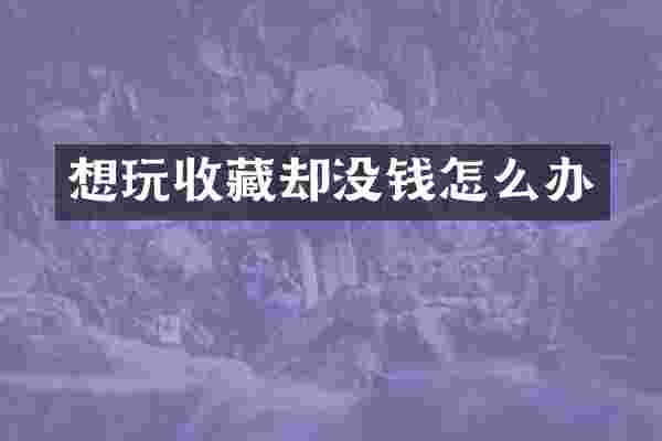 想玩收藏却没钱怎么办