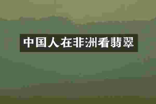 中国人在非洲看翡翠