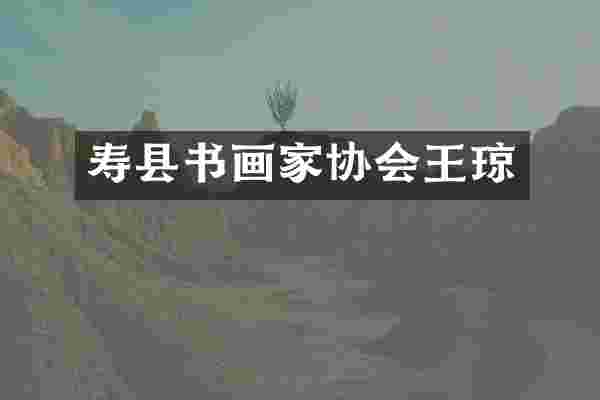 寿县书画家协会王琼