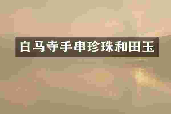 白马寺手串珍珠和田玉