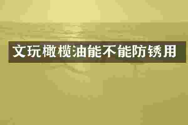 文玩橄榄油能不能防锈用