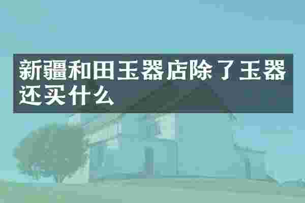 新疆和田玉器店除了玉器还