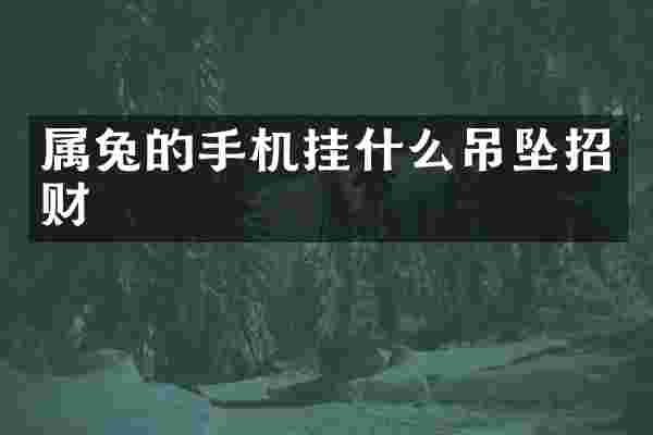 属兔的手机挂什么吊坠招财