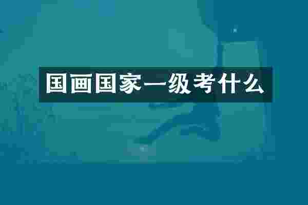 国画国家一级考什么