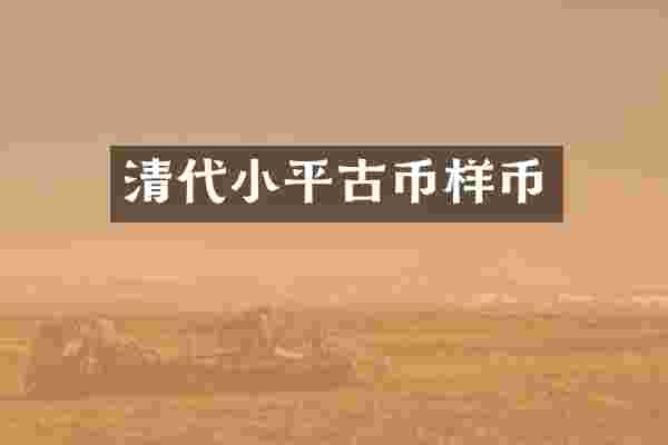 清代小平古币样币