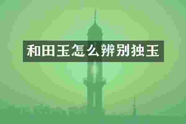 和田玉怎么辨别独玉
