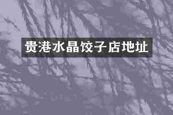 贵港水晶饺子店地址