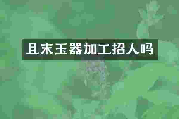 且末玉器加工招人吗