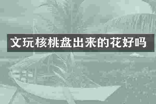 文玩核桃盘出来的花好吗