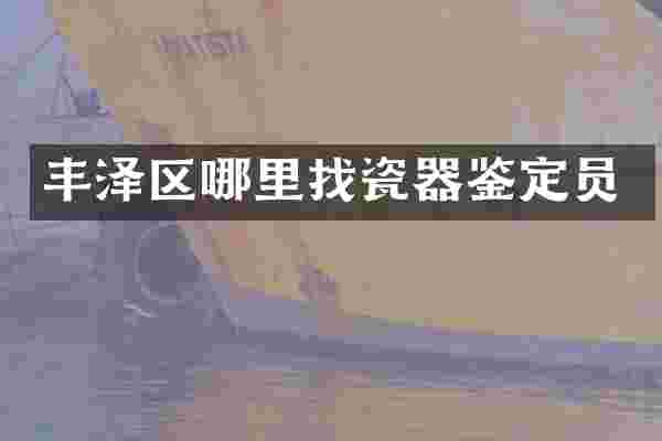 丰泽区哪里找瓷器鉴定员