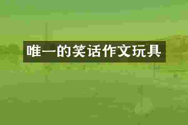 唯一的笑话作文玩具