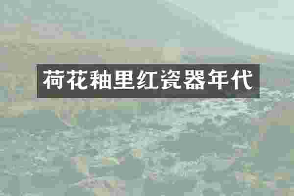 荷花釉里红瓷器年代