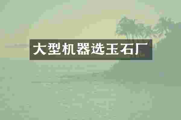 大型机器选玉石厂