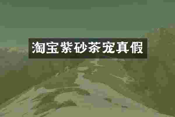 淘宝紫砂茶宠真假