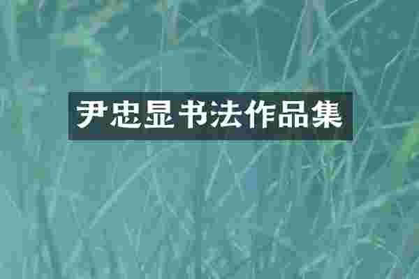 尹忠显书法作品集