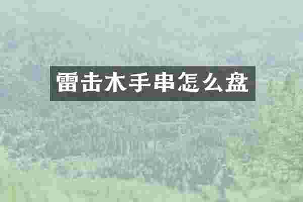 雷击木手串怎么盘