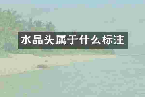 水晶头属于什么标注