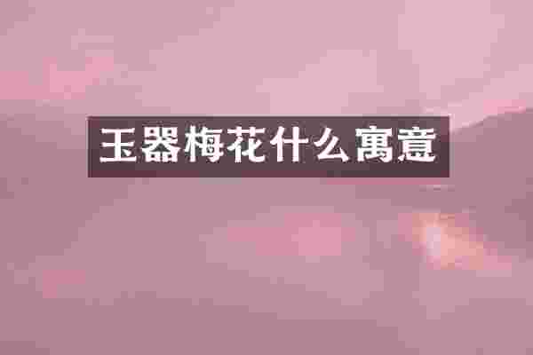 玉器梅花什么寓意