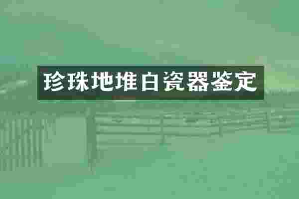 珍珠地堆白瓷器鉴定