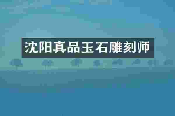 沈阳真品玉石雕刻师