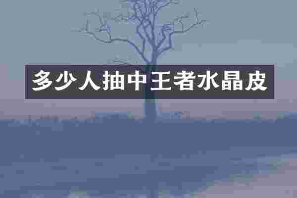 多少人抽中王者水晶皮