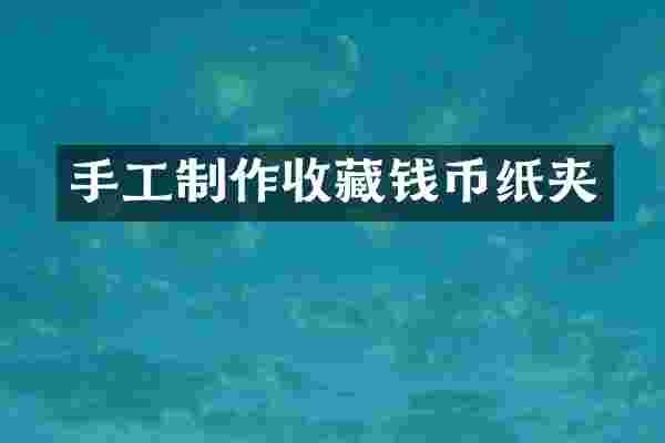手工制作收藏钱币纸夹