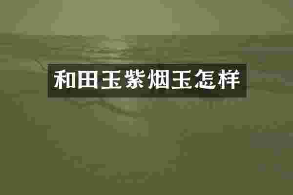 和田玉紫烟玉怎样