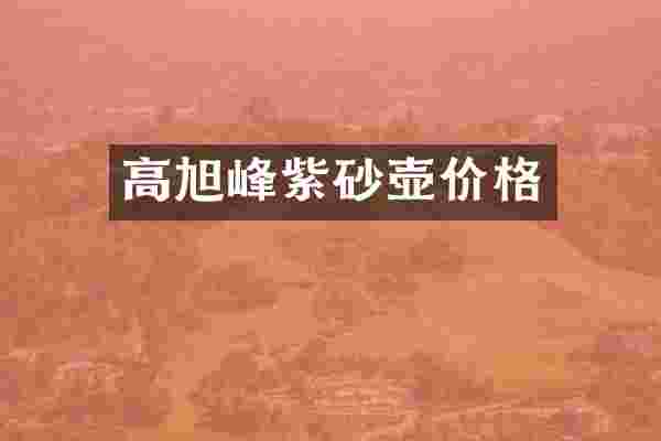 高旭峰紫砂壶价格
