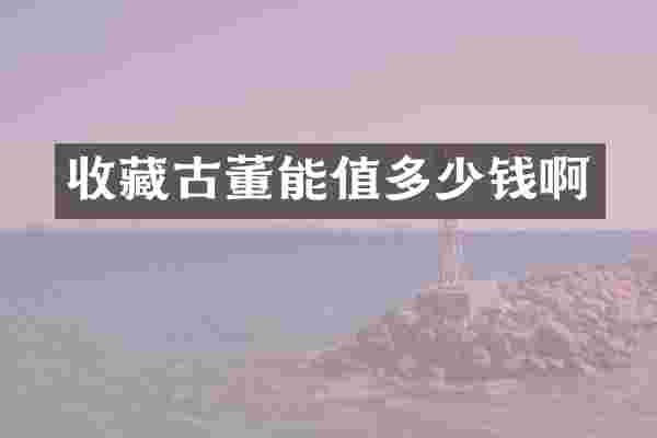 收藏古董能值多少钱啊