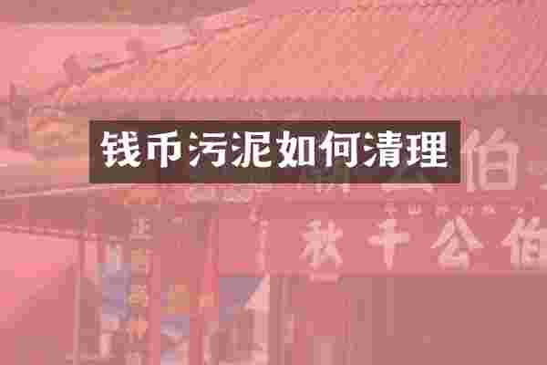 钱币污泥如何清理