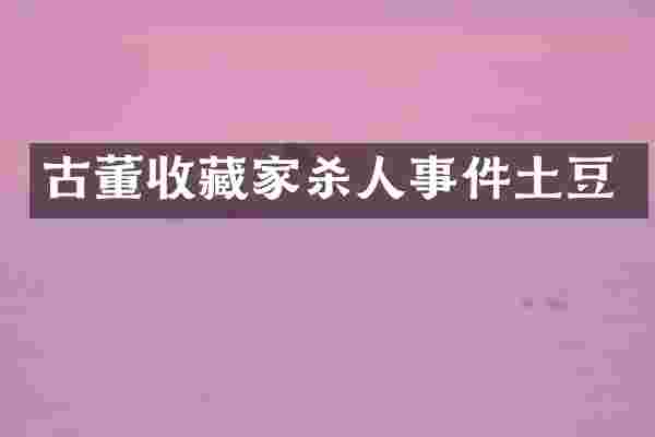 古董收藏家事件土豆