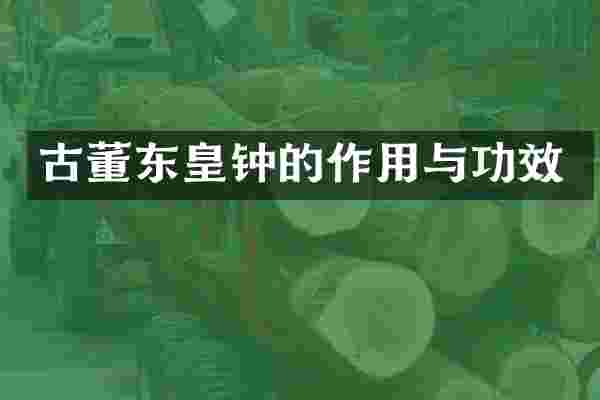 古董东皇钟的作用与功效