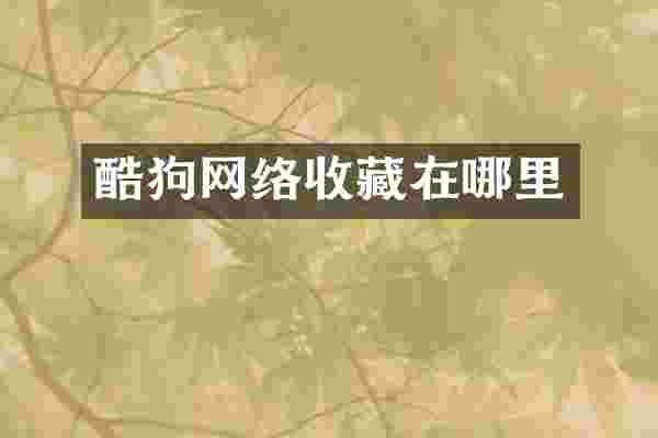 酷狗网络收藏在哪里