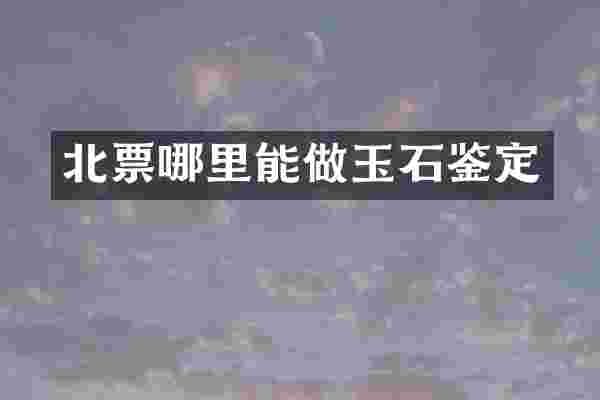 北票哪里能做玉石鉴定