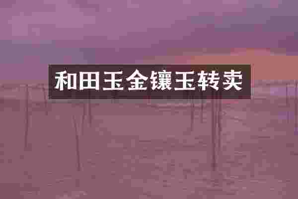 和田玉金镶玉转卖