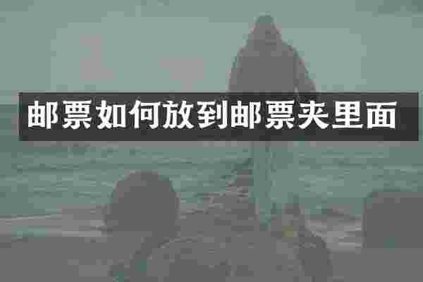 邮票如何放到邮票夹里面
